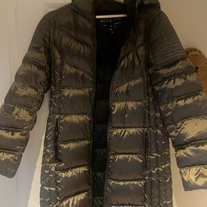 BCBG Shiny Bronze metallic Puffer Coat